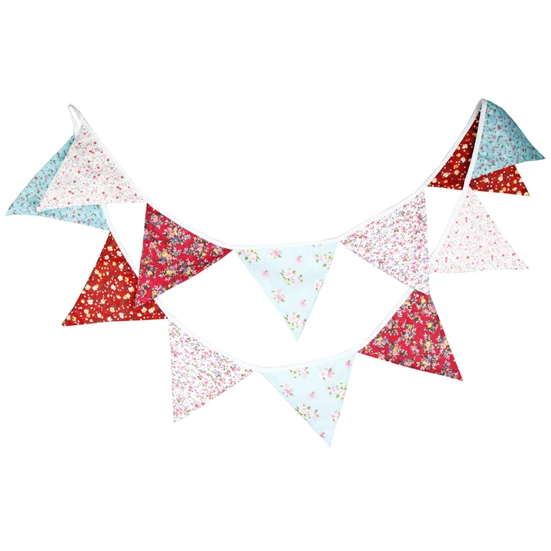 

12 Flags 3.2M Pennant Decoration Banner Bunting Nordic Flowers Flag Party Garland Birthday Wedding Decoration Party