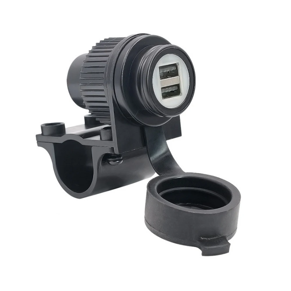 

Practical Motorcycle 12V DV Double USB Charger Adapter Socket Converter Quick and Easy Installation Durable and Materials Used