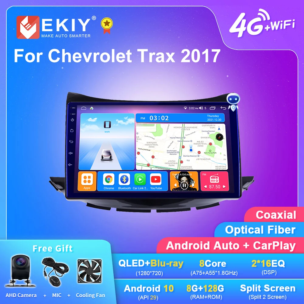 

EKIY T7 DSP Android автомобильное радио для Chevrolet Trax 2017 мультимедийный плеер Carplay автомобильное радио стерео навигация магнитофон головное устройст...
