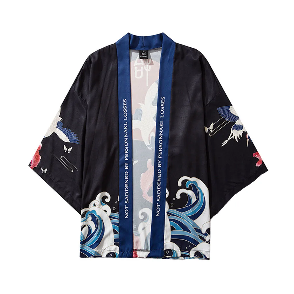 

Large Button down Shirt Sleeve Large Japanese Top And Mens Sleeves Jacke Point Kimono Womens Gold Short Cotton Casual Shirts Men