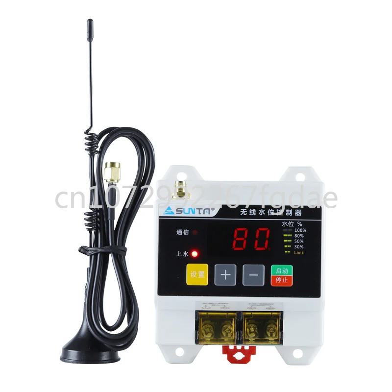 

Wireless Remote Water Level Controller Water Pump Water Tank Water Tower 220V Liquid Level Remote Control Float Sensor Switch