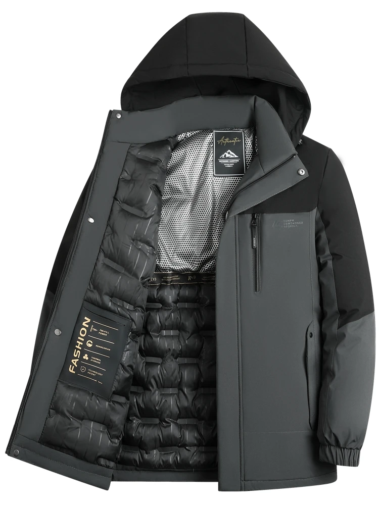 Зимняя одежда для папы Верхняя Мужчины среднего возраста Толстая теплая куртка