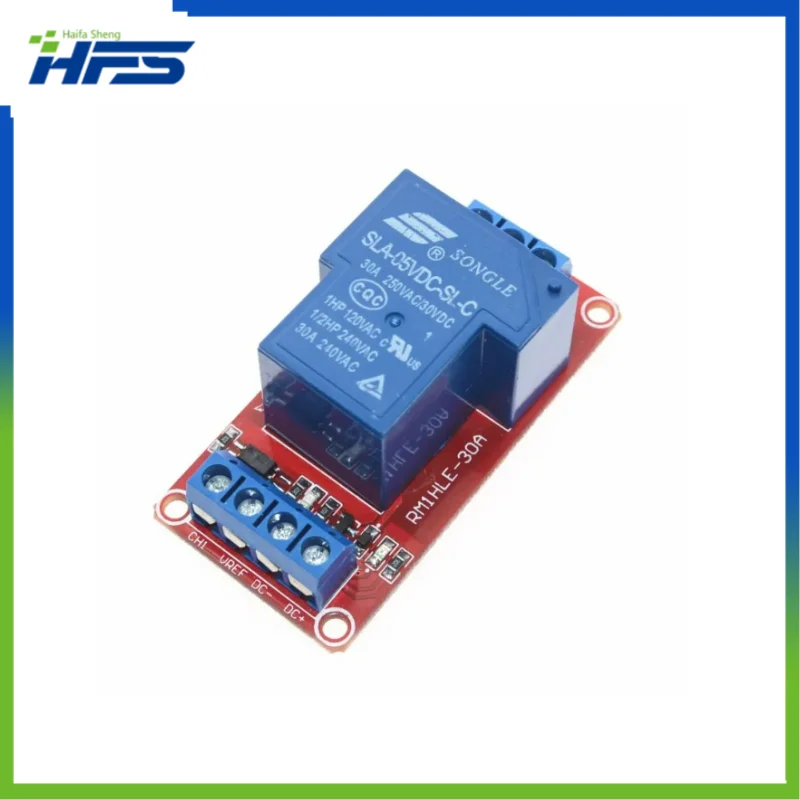 

5Pcs 5V 30A Two-Way Isolation Relay Module High/Low Level Trigger 5V 30A 1-Channel Relay Module