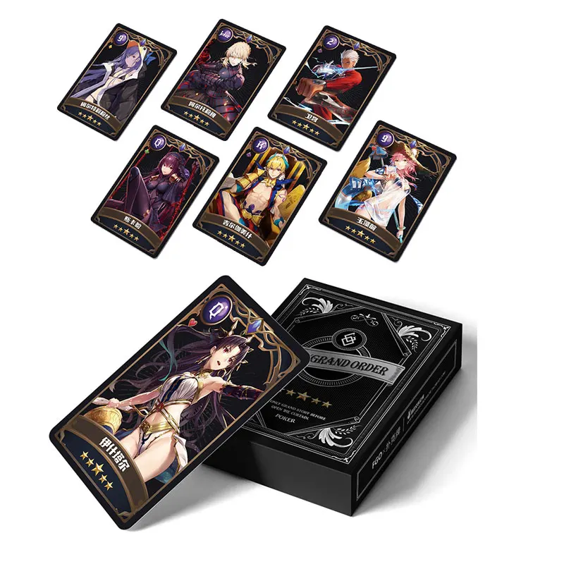 Fate/Fgo Joan of Arc Gilgamesh Saber Bronzing Card Poker Cards Games Anime Character Two-dimensional Game Family Toy Cards