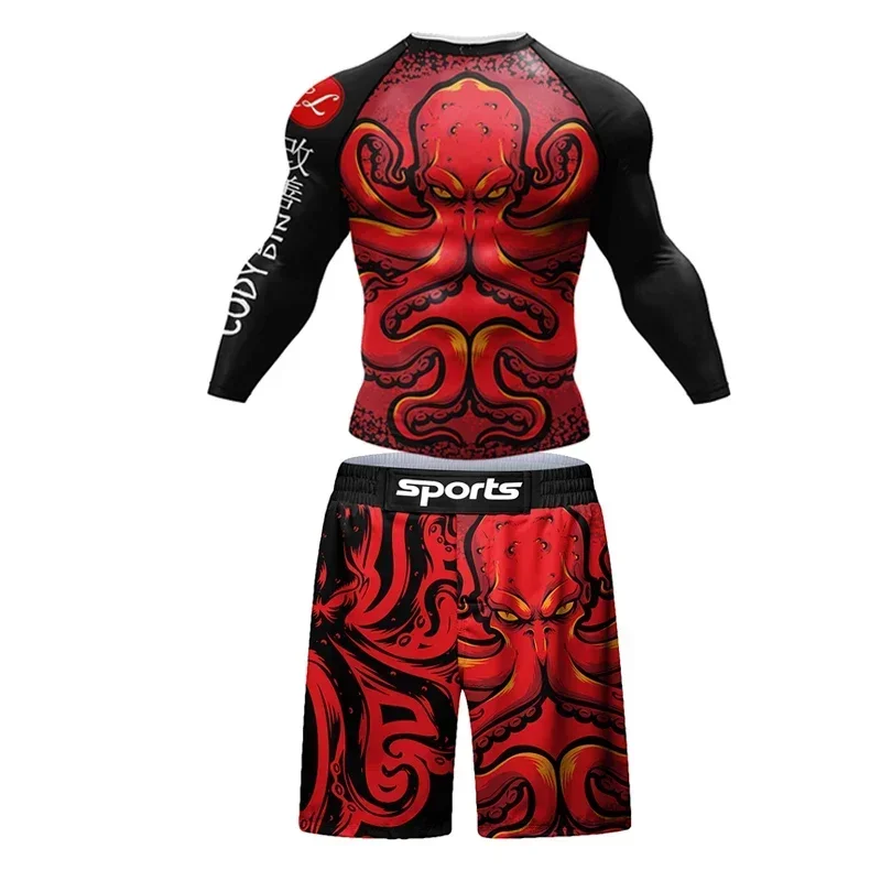 Компрессионная спортивная одежда для фитнеса джиу-джитсу ММА Бандж боксерский