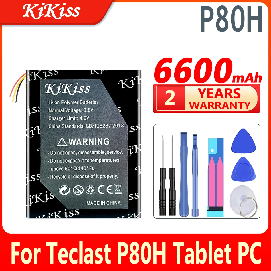 

6600mAh KiKiss Li-Polymer Battery For Teclast P80H Tablet PC 3 Wire And 5 Wire Plug Battery