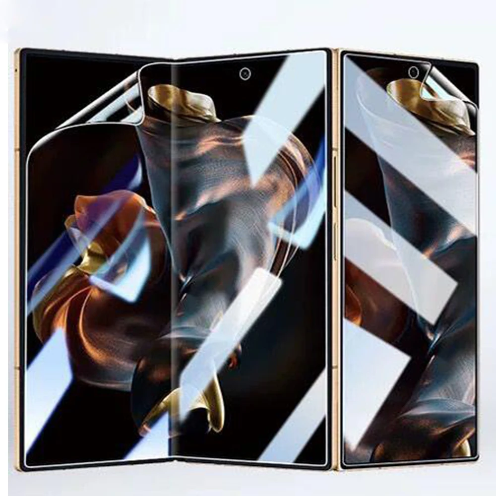 Фото Матовая гидрогелевая пленка 3 в 1 для OPPO Find N5 N6, прозрачная, из мягкого ТПУ, защита от отпечатков пальцев №1