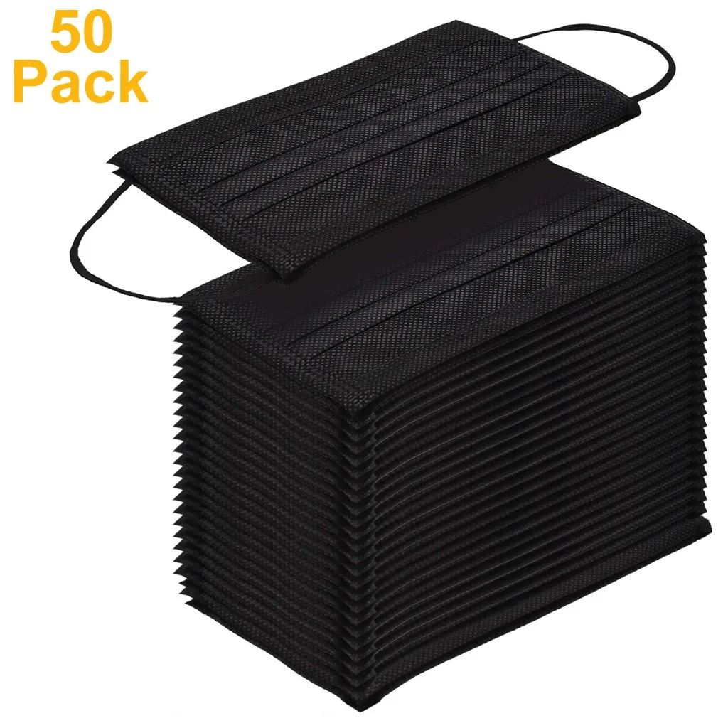 

NEW 50PCS PACK Air Purifying Face Mask Cover 3 Layer Mouth Filter Masks Certified surgical mask security protection face mask