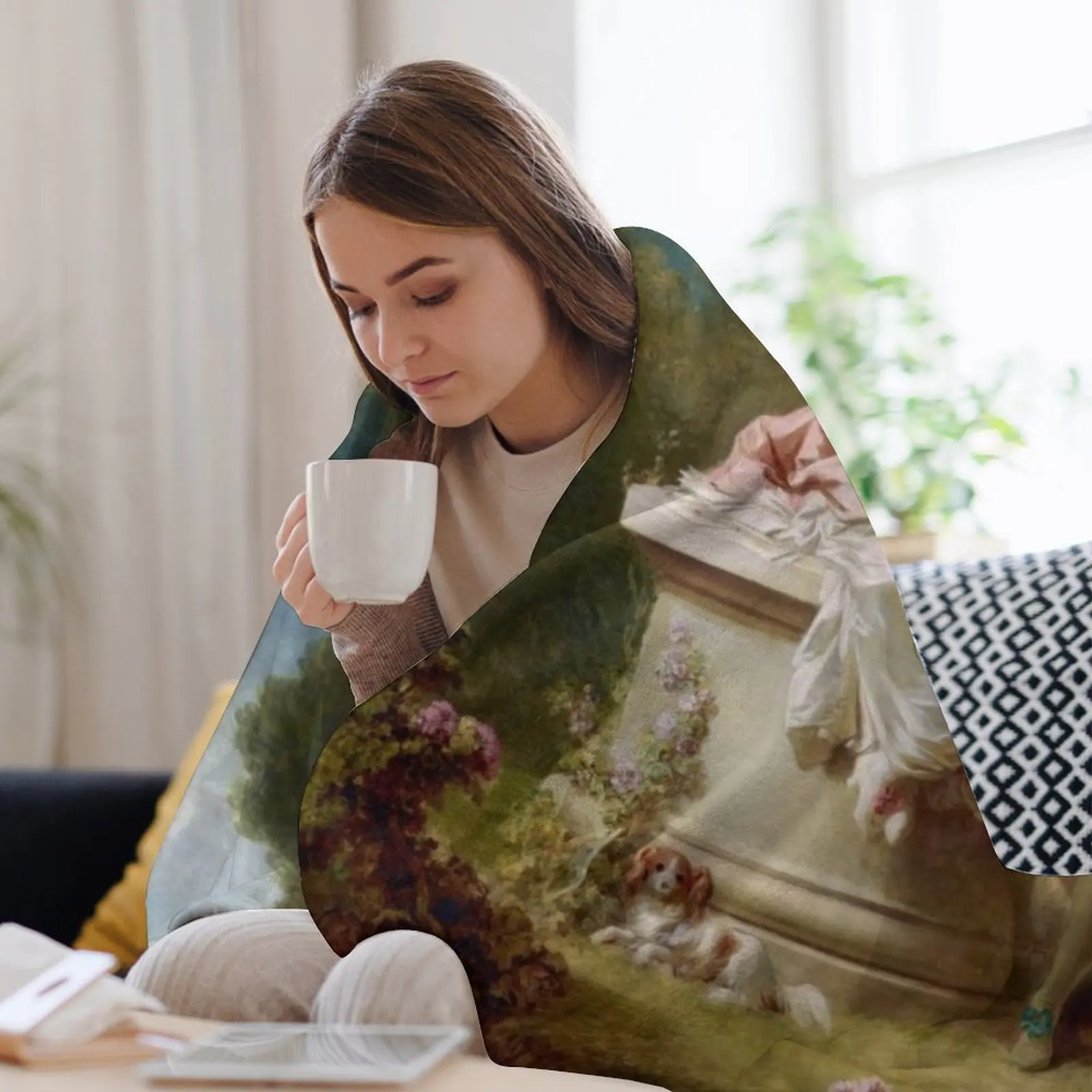 The Progress of Love: Love Letters Jean Honoré Fragonard Плед Мягкие красивые теплые зимние одеяла для