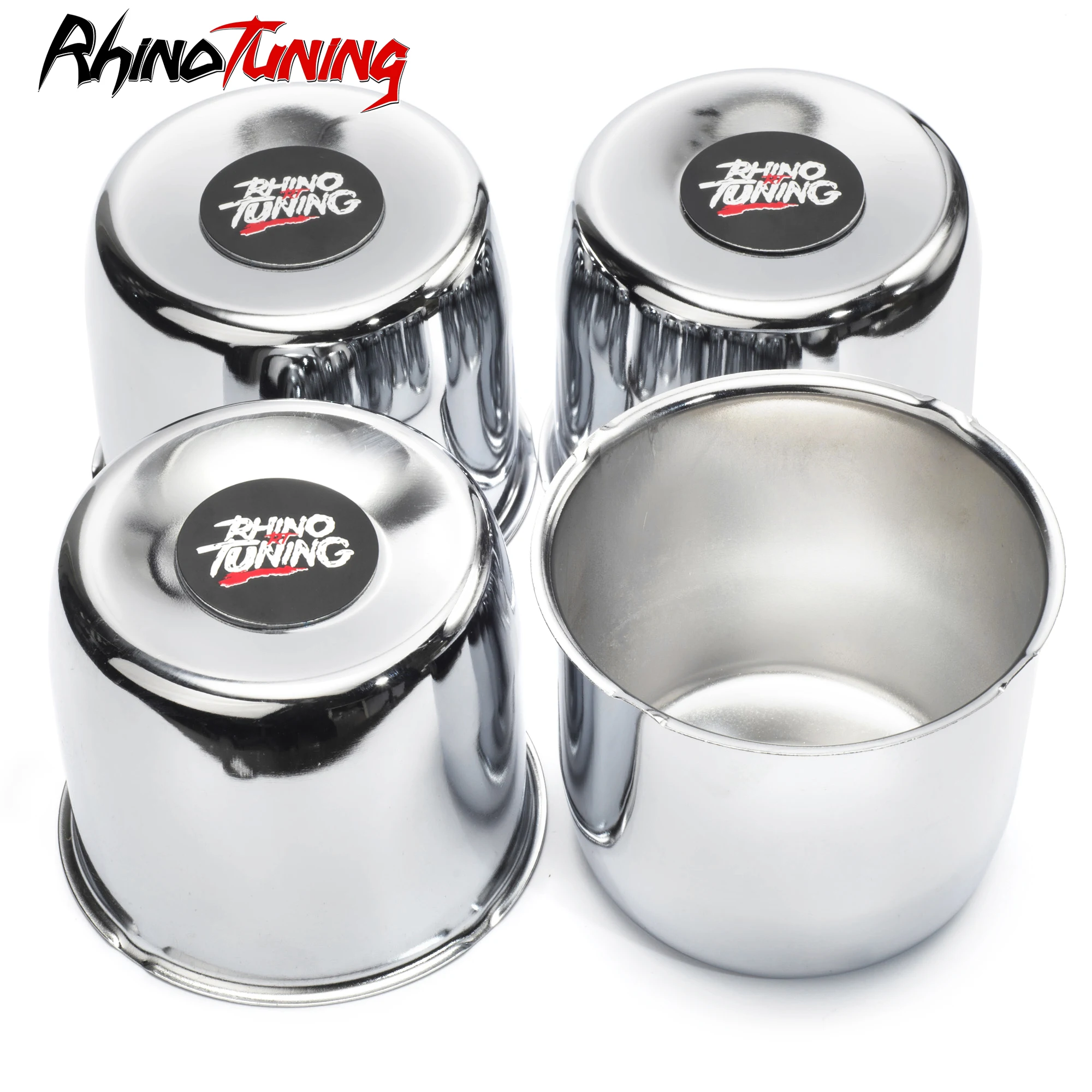 

4pcs /1pc 108mm 4.25in Push-In Center Cap Car Accessroies For Truck Rim Trailer Plated Chrome Carbon Steel Refits Rim Hub Cover