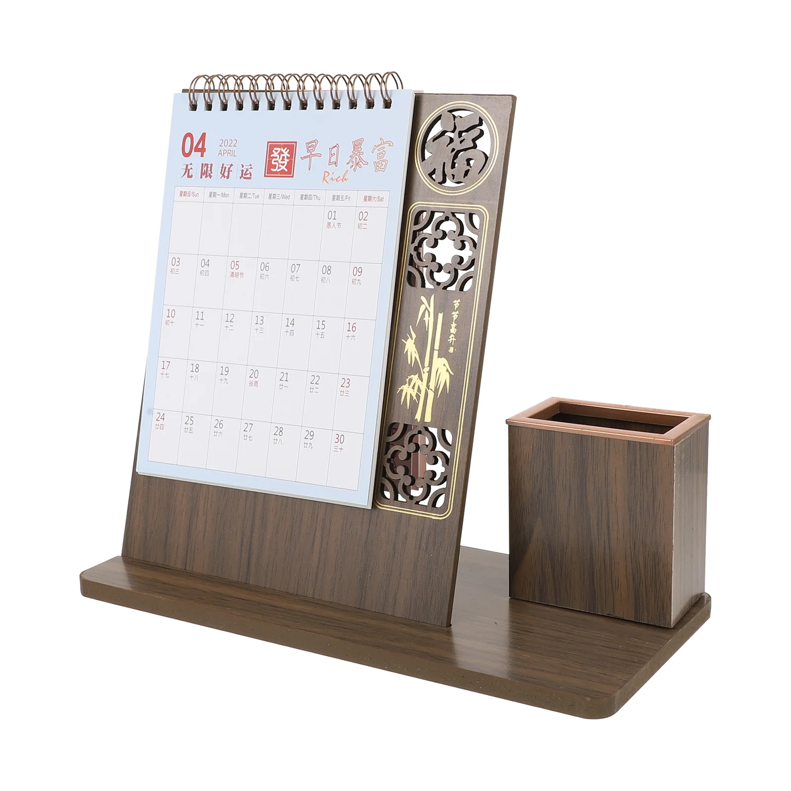 

Desktop Storage Box Time Planning 2022 Desktop Calendar Pen Storage Box