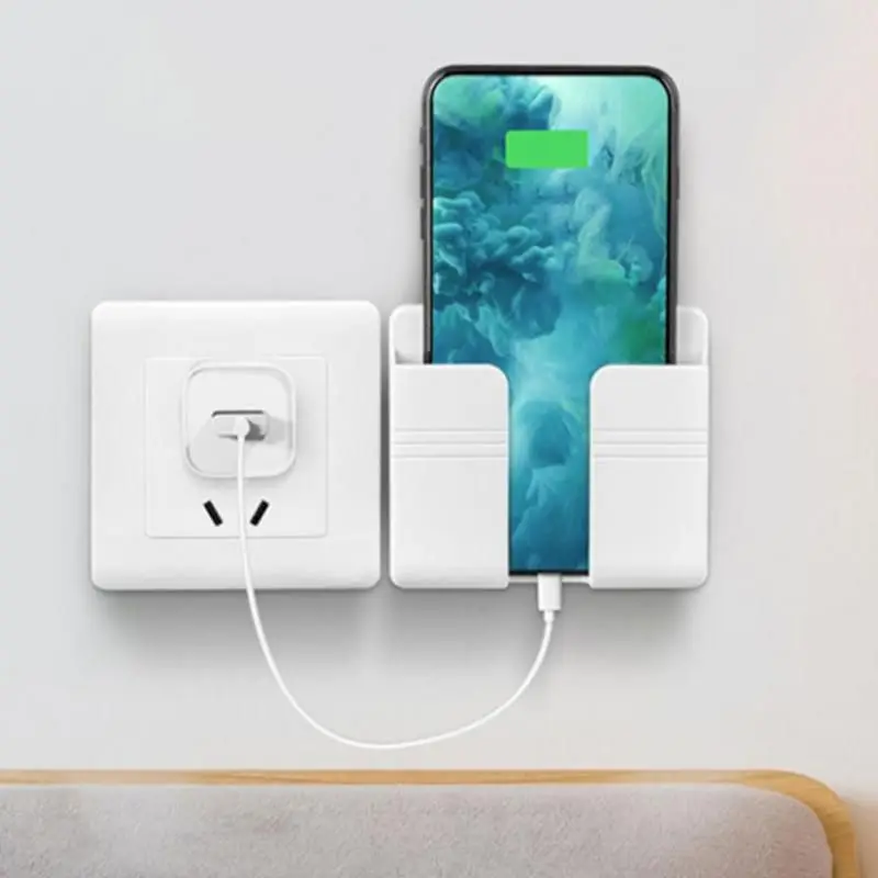 

Wall Mobile Phone Holder Storage Box Bracket Wireless Wifi Router Shelf ABS Storage Box Punch-Free Mounted Organizer Holders