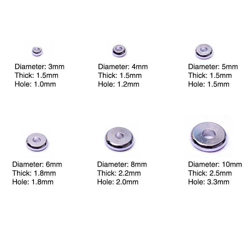 50Pcs 3mm-10mm Factory Direct Selling DIY Hand Beaded14K Genuine Gold Color Preserving Spacer Bead Bracelet Making Accessories