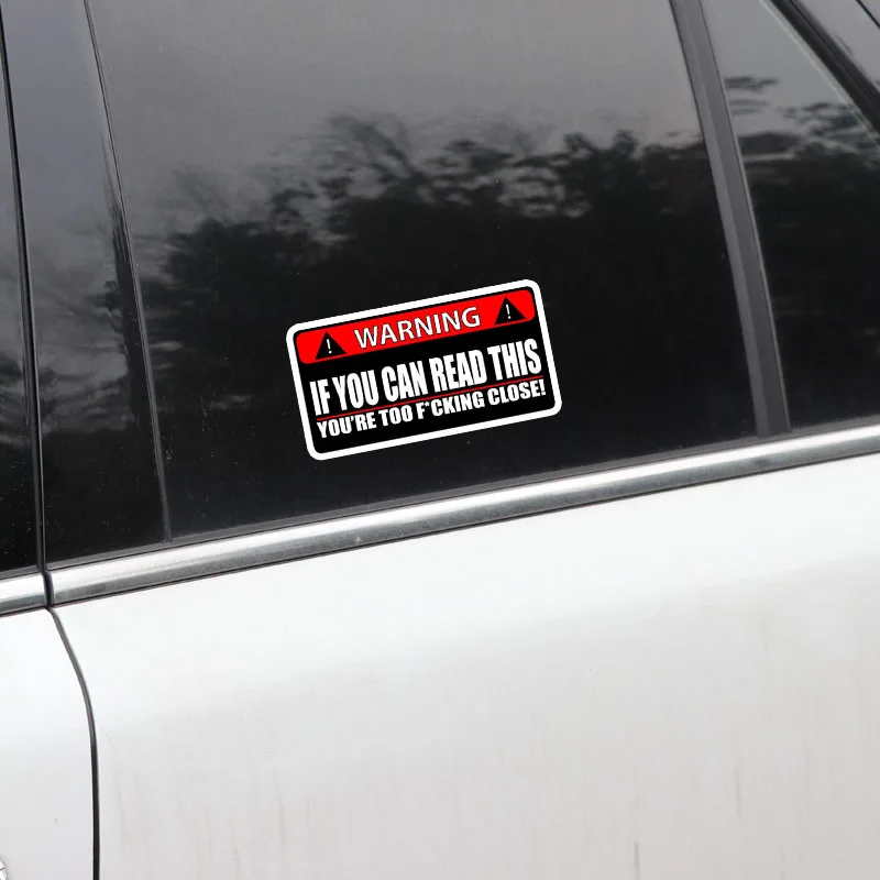 2X14*7 см предупреждающая наклейка на автомобиль если вы можете прочитать это