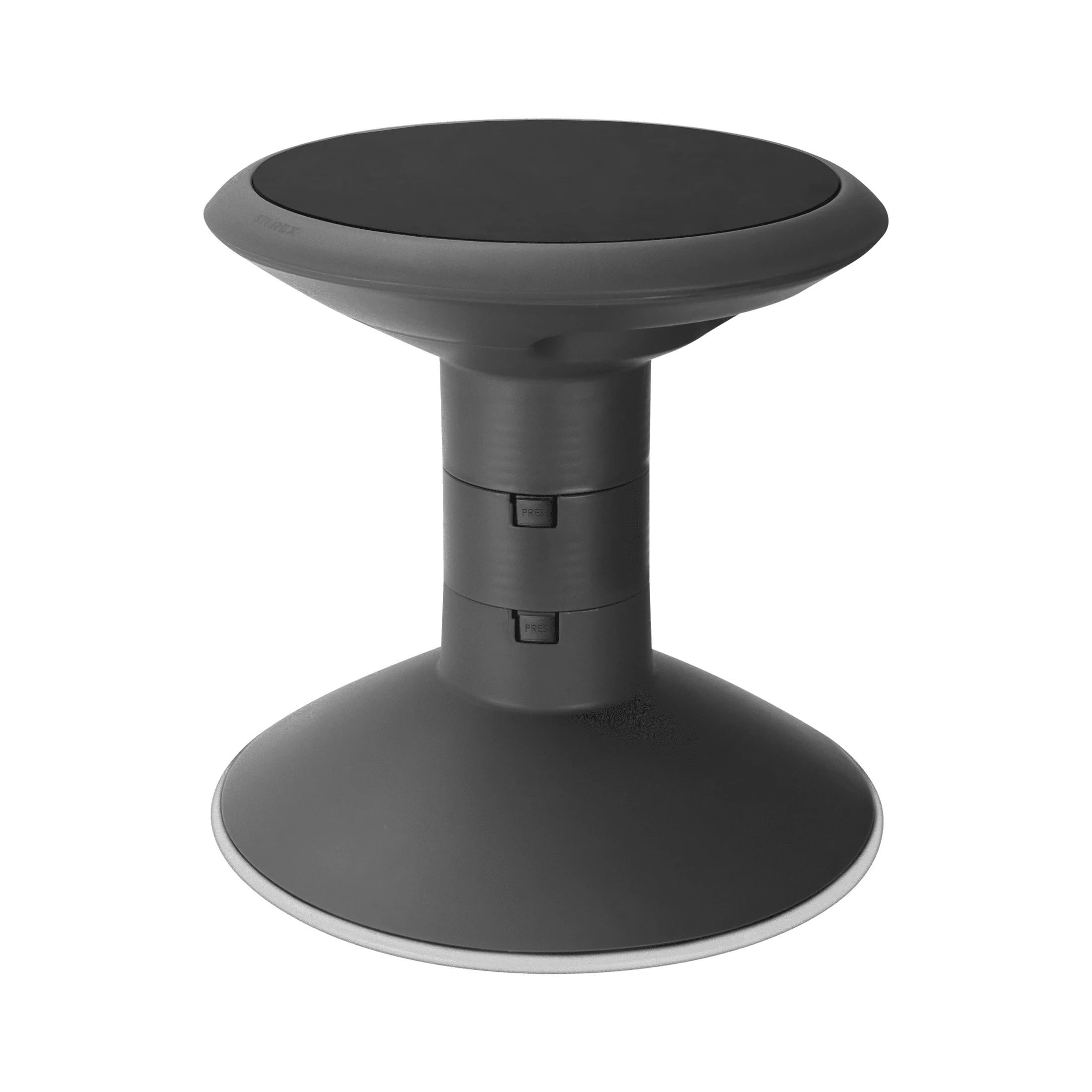 

Storex Backless Plastic Wiggle Stool, Adjustable 12-18 inch Seat Height, Black, 00300U01C