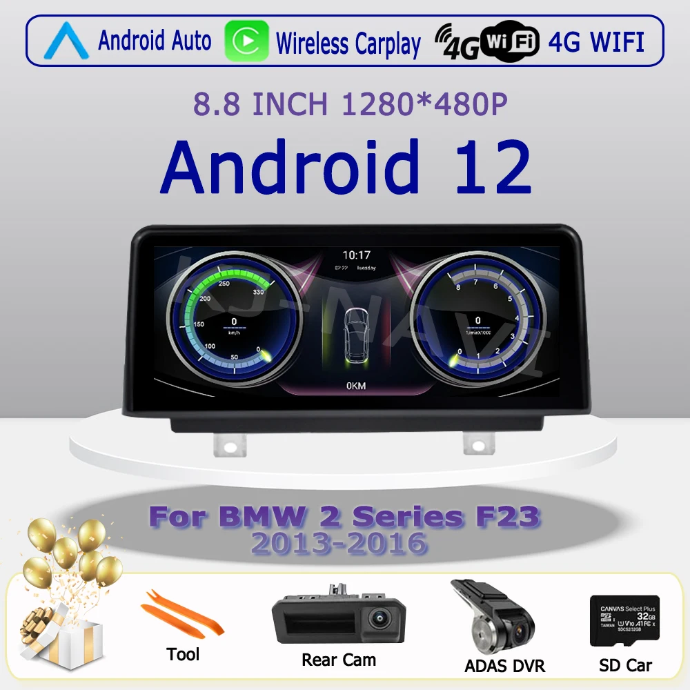 

Автомобильный видеоплеер на Android 12, мультимедийный проигрыватель для BMW 2 серии F23 NBT 2013-2016, радио системы GPS Navi WIFI 4G Carplay Mirror Link