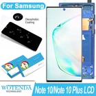 100% Оригинальный AMOLED дисплей + рамка Note10 + для SAMSUNG Galaxy Note 10 N970F Note 10 Plus N975 ЖК сенсорный экран Запасная часть