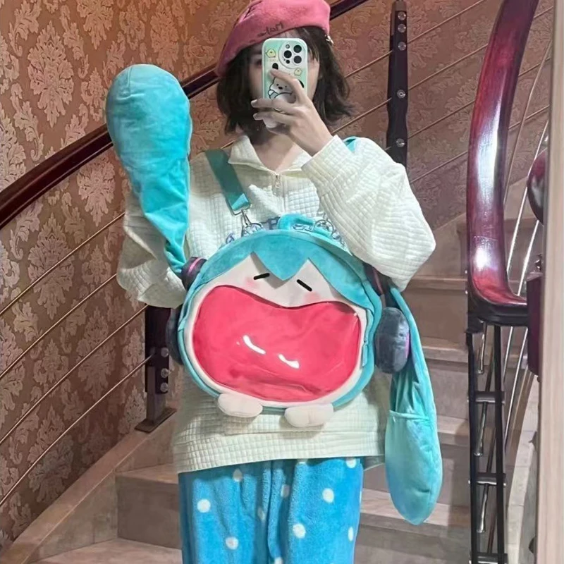 Хацунэ Мику Плюшевая Сумка На Плечо Аниме Персонаж Студенческий Рюкзак Милая