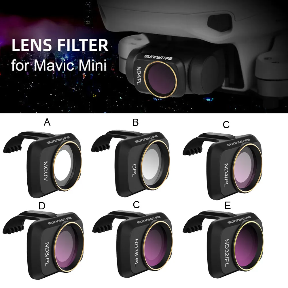 

Набор фильтров DJI Mini SE для DJI Mini 2 MCUV CPL ND4 8 16 32 NDPL