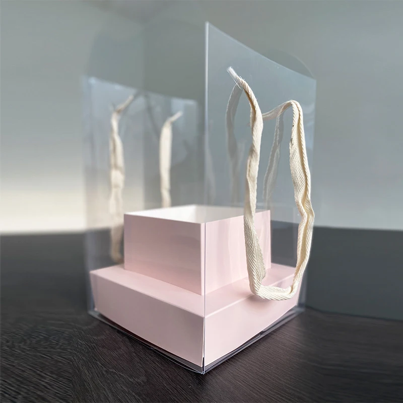 

Прозрачная переносная коробка для цветов WHPHous