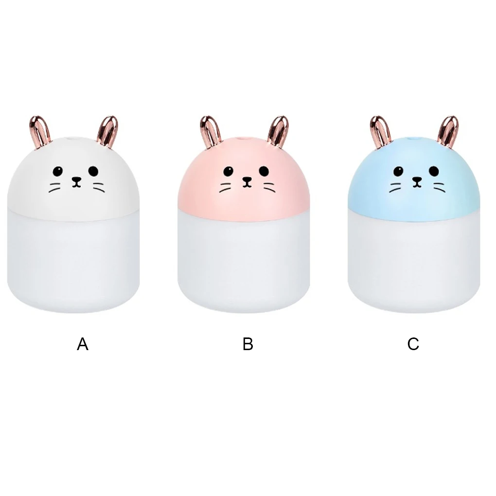 

Electric Air Humidifier Refillable Adjustable Moisturizing Diffuser with Light Mist Maker Humidification Sprayer Bedroom