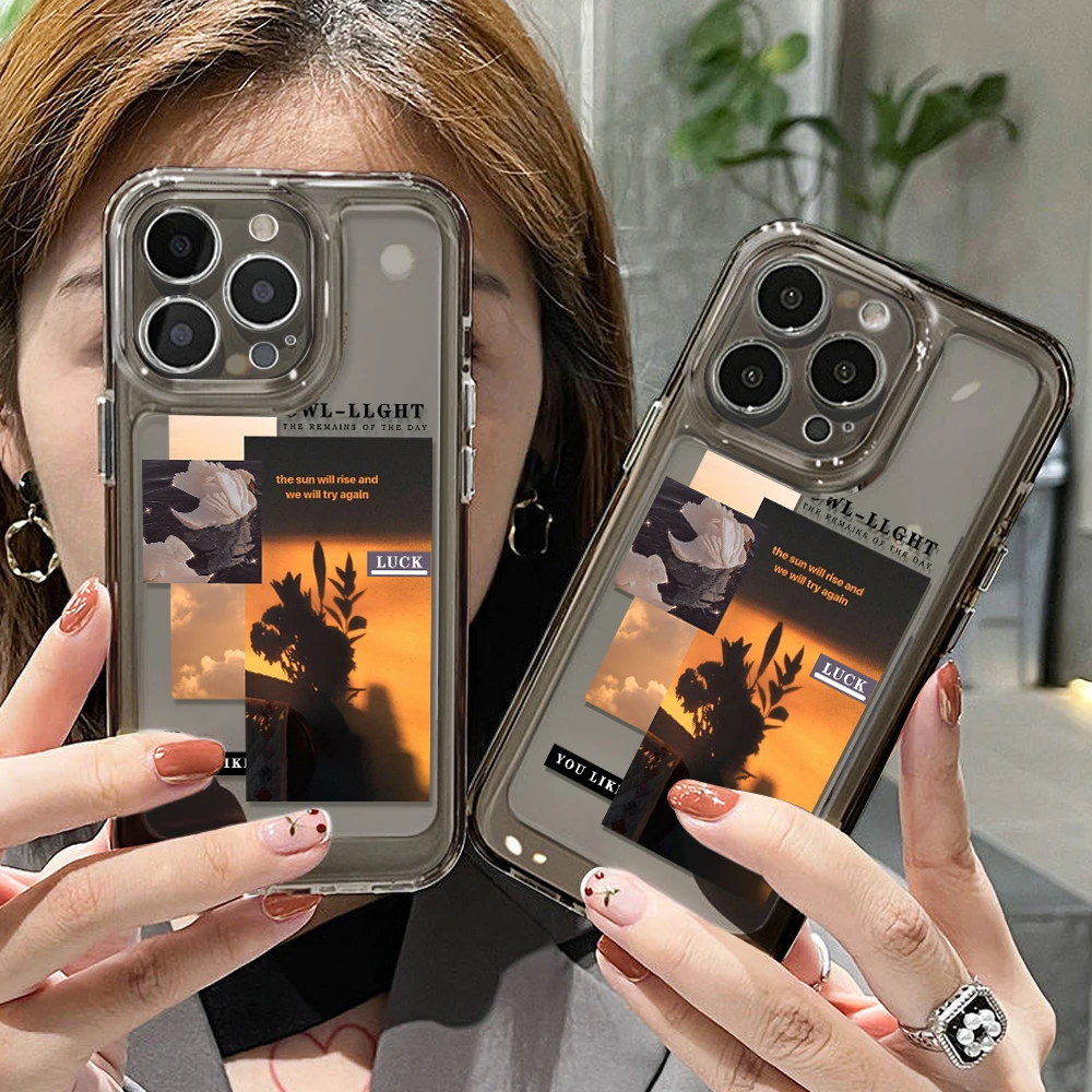 

Landscape Case For Iphone 14 Cover Iphone 11 13 12 Pro Max XR X Xs 7 8 Plus SE 2020 14promax Silicon Soft TPU Transparent Funda