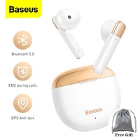 baseus airnora gps tws wireless earphone bluetooth 5 0 headphones anti lost earbud ipx4 waterproof touch control stereo headset