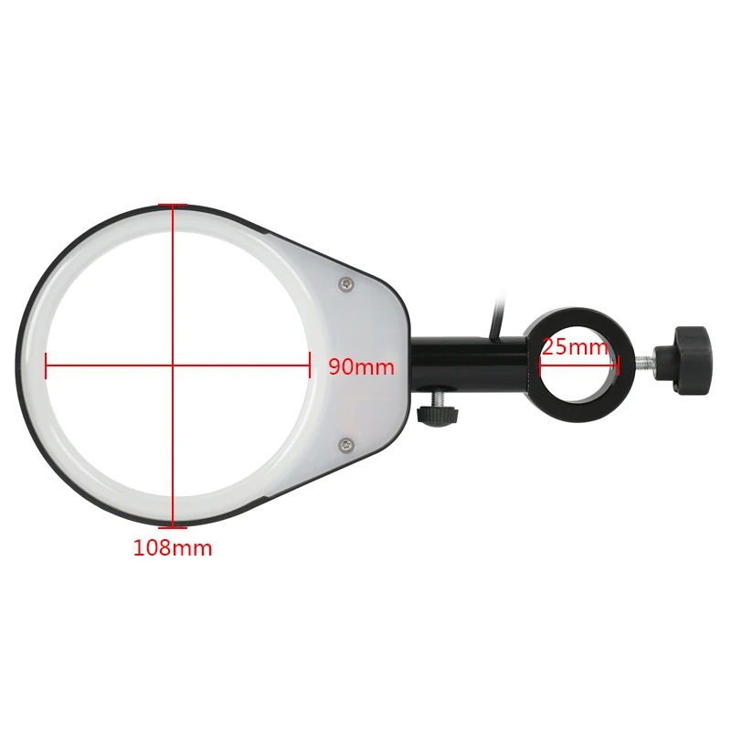 

38 48 80 SMD LED Ring Light 25mm Install Diameter Adjustable Microscope Illuminator For Stereo Microscopio Video Camera