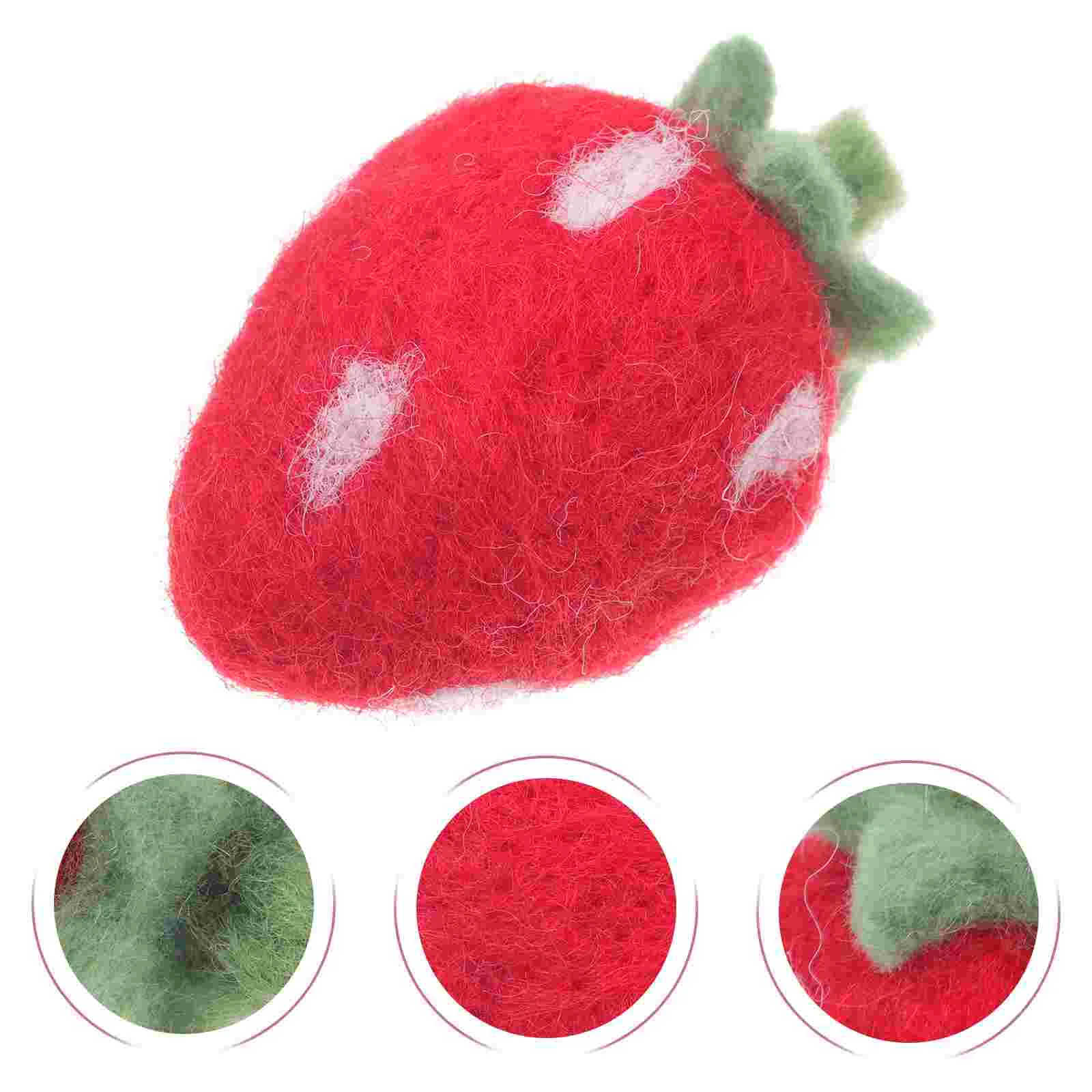 

10 Pcs Decorative Fruit Felt Ornament Home Stuff Manual Strawberry Felt Pink Trinkets Felt Headgear Ornaments