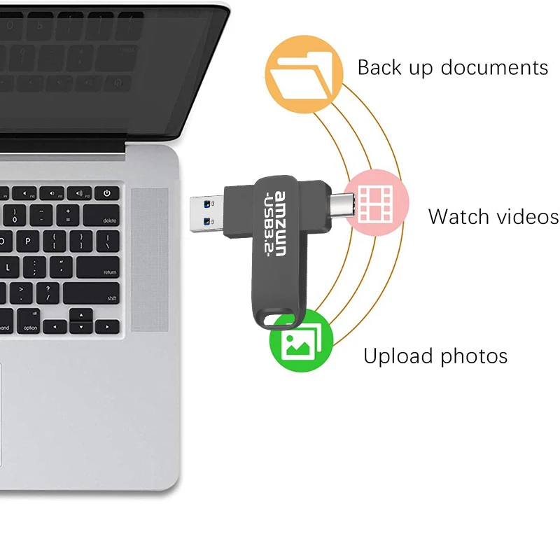 

Серебристый металлический USB флеш-накопитель USB3.2, флеш-накопитель 256 ГБ, Type c OTG 128 ГБ для смартфона/ноутбука, карта памяти