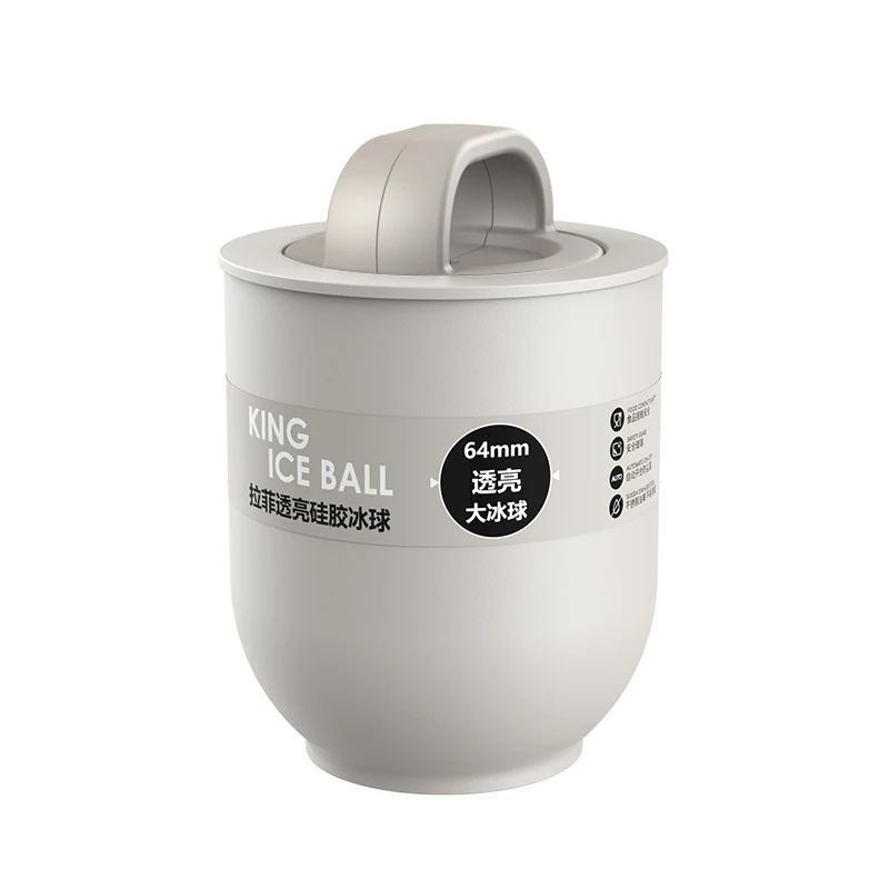 

Прозрачная форма для льда, форма для виски, большая форма для льда 2,52 дюйма, силиконовая круглая форма для льда для морозильной камеры, искусственная