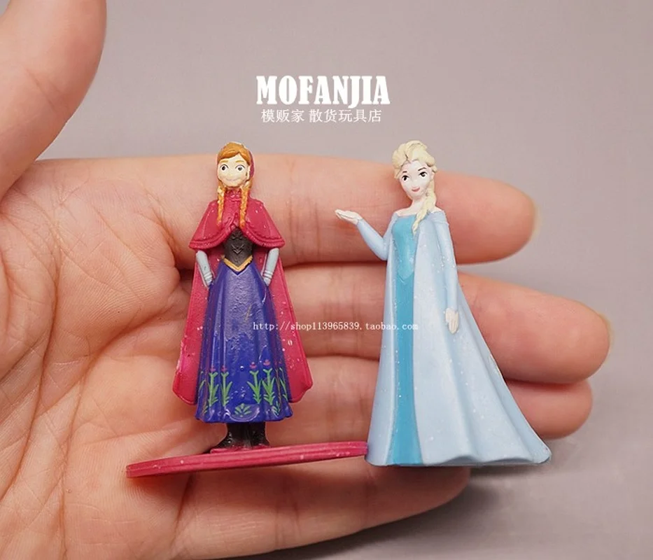 

Frozen Mini Figurines Disney Princess Elsa Anna Decorative Model Toy Anna Doll