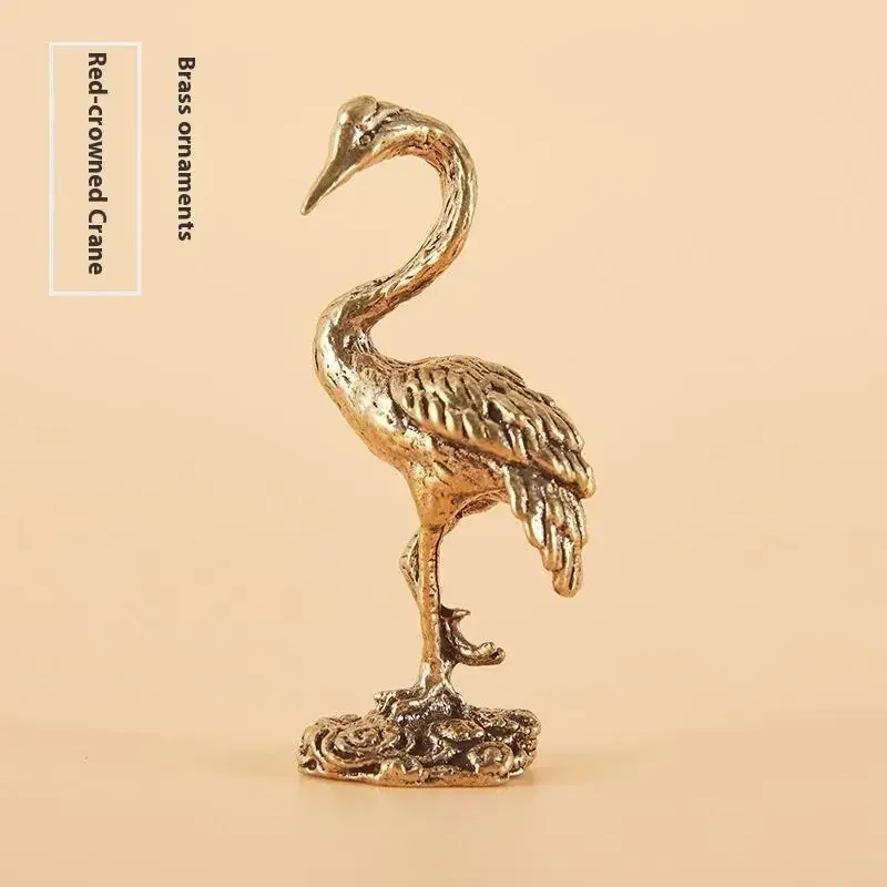 

Миниатюра журавль из латуни