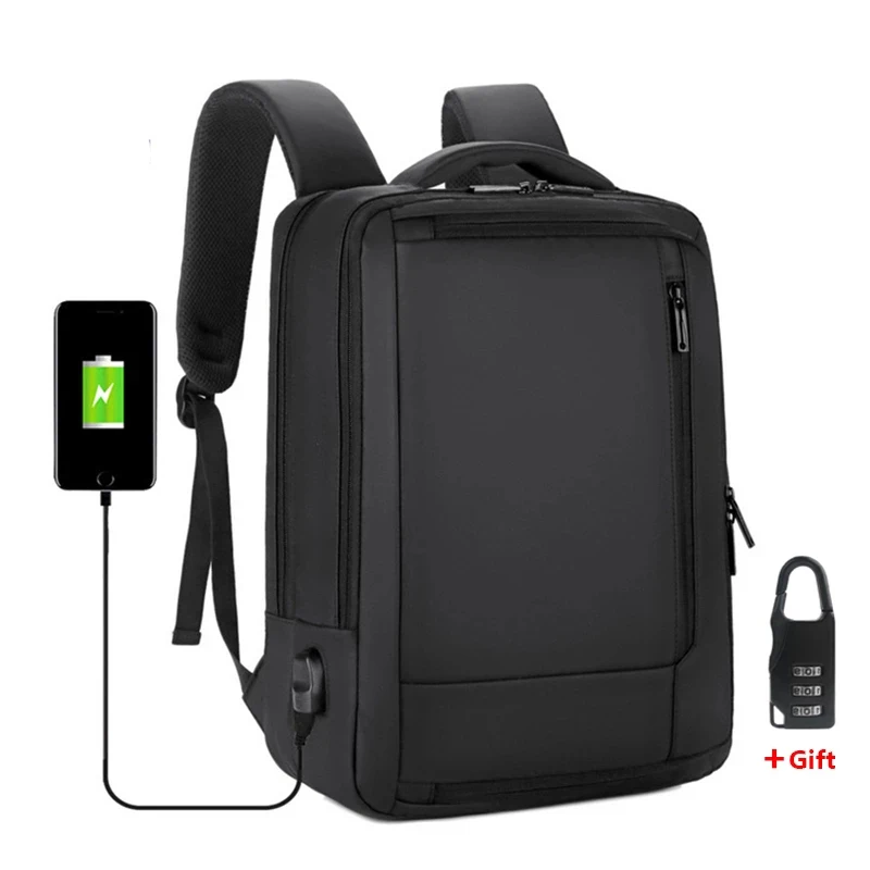 

Mens Anti-theft 15.6 inch Laptop Backpack with USB Charging Port Waterproof Male Business Travel Back Pack Boys School Bagpacks