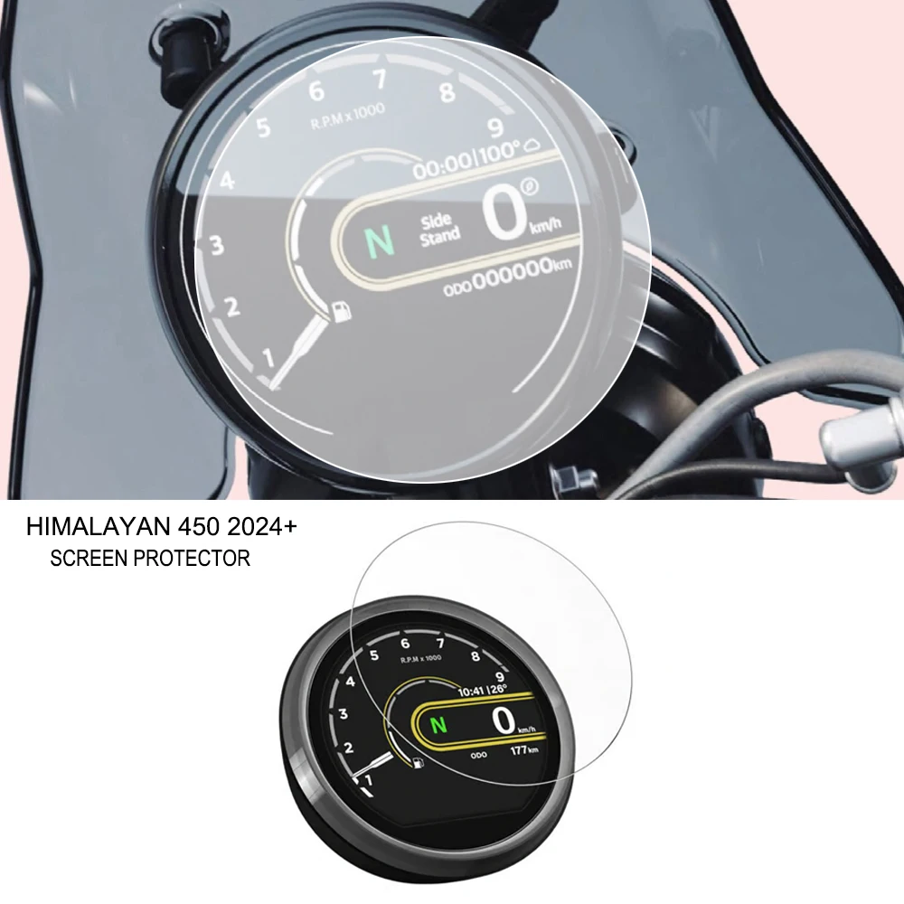 

Для Royal Enfield Himalayan 450 Himalayan450 2024 + аксессуары, защита от царапин, кластерный экран, защитная пленка для приборной панели