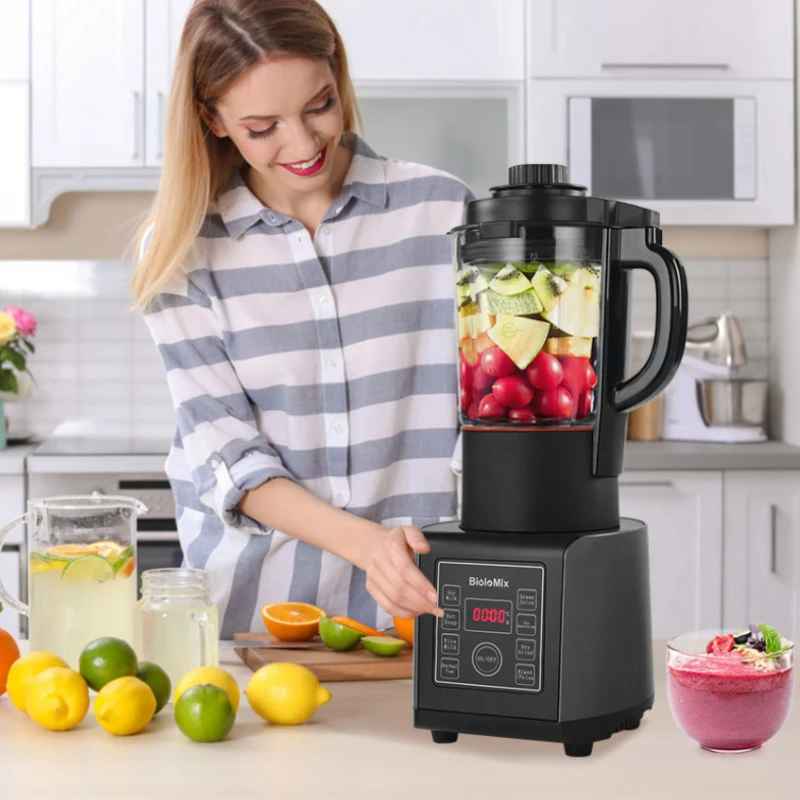 BPA Free 1.75L Glass Jar Blender Mixer Food Processor with Heating Function Soup Maker 8 Pre-programmed Hot and Cold Juicer