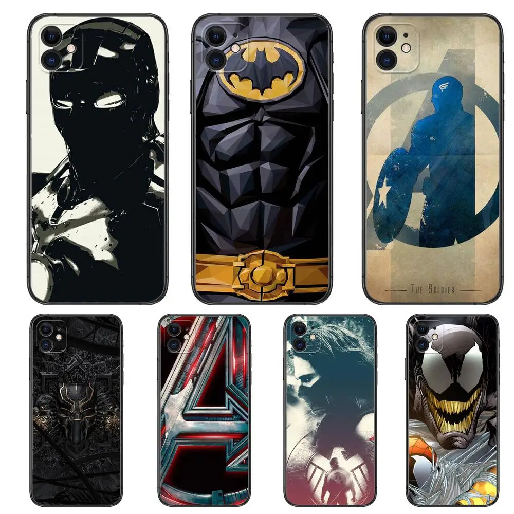 

Marvel logo Avengers Phone Cases For iphone 13 Pro Max case 12 11 Pro Max 8 PLUS 7PLUS 6S XR X XS 6 mini se mobile cell