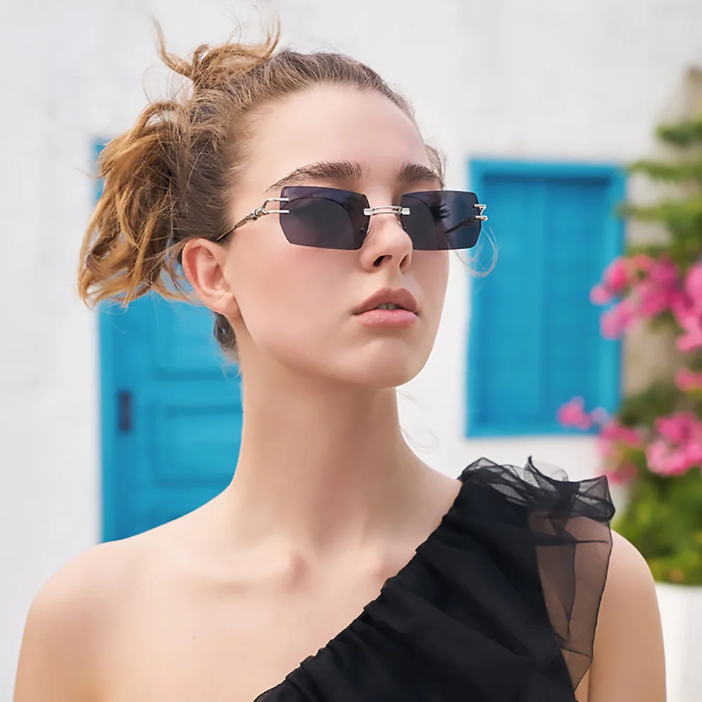 Роскошные дизайнерские квадратные солнцезащитные очки для женщин 2024 модные без