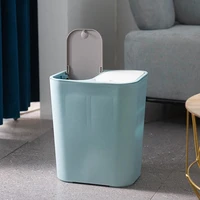 plastic kitchen trash can dry and wet separation push button bathroom waste storage bin recycling papelera home office storage