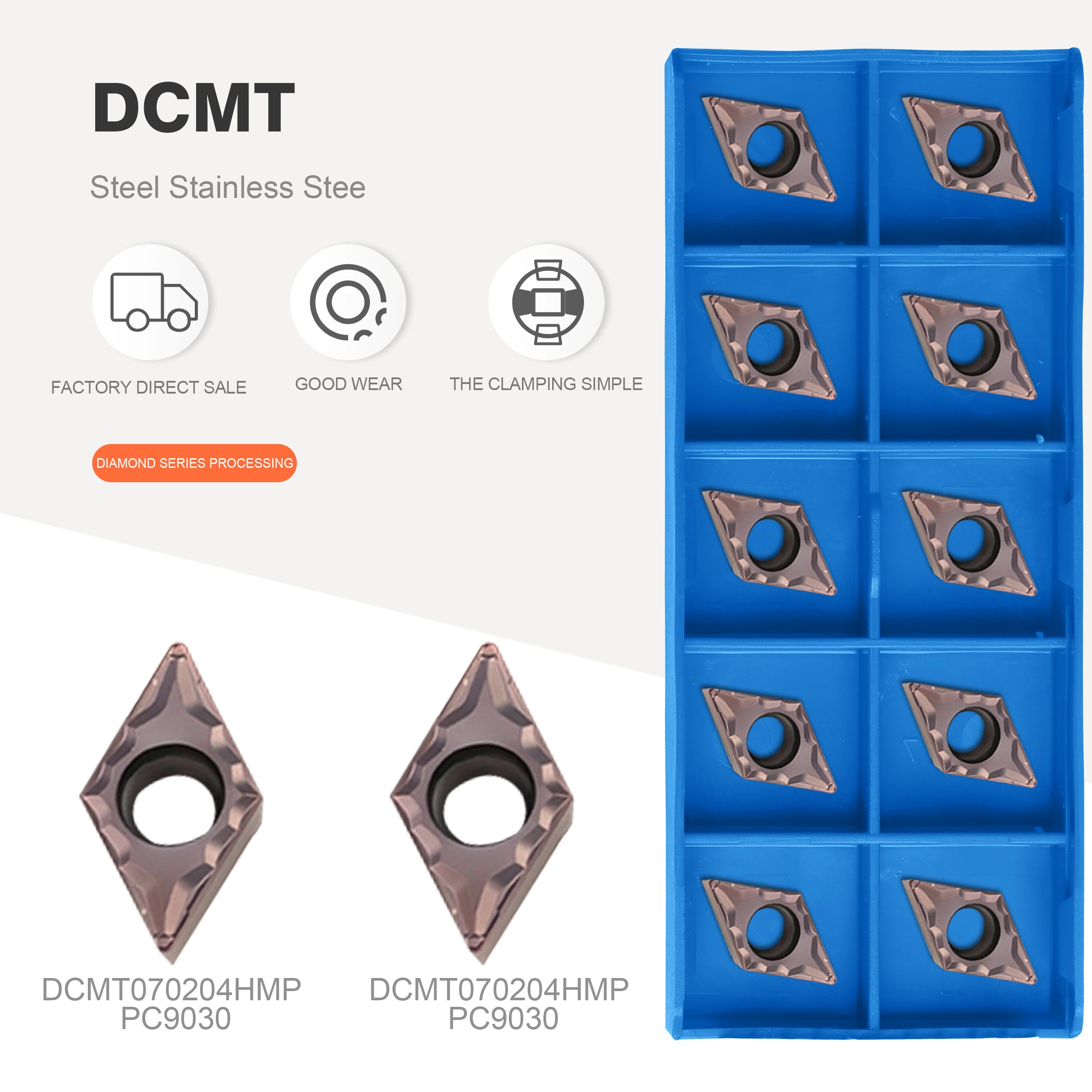DCMT070204 DCMT11T304 DCMT11T308 HMP PC9030 KORLOY внутренняя фотопластина токарный инструмент ЧПУ