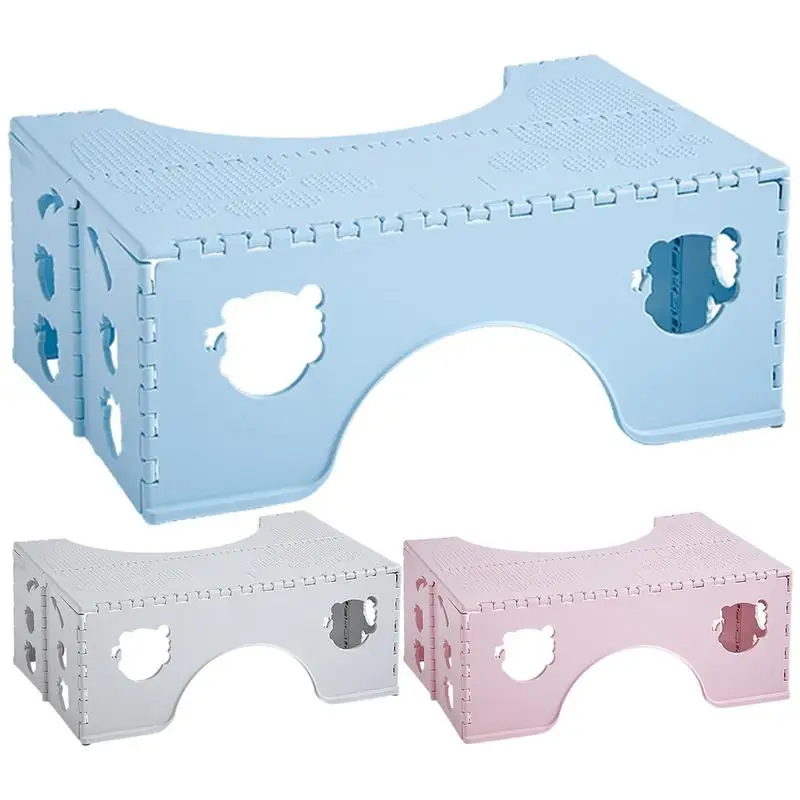 

Collapsible Plastic Toilet Stool Portable Squat Stool Foot Seat Rest Bathroom Potty Squat Aid Helper Anti Slip Heightened Tool