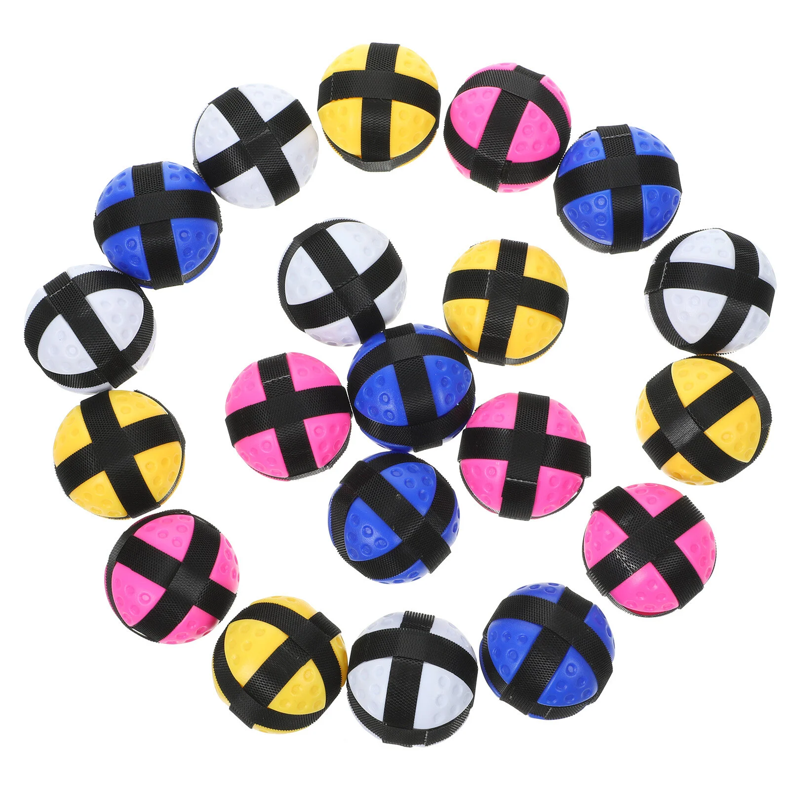 

20 Pcs Golf Toy's Kids Sticky Ball Dart Game Balls Hook Loop Nylon Party Favor Child Wall Replacement