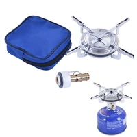 mini camping gas stoves portable ultra light foldable gas burners one piece camping stoves picnic cooking stove furnace