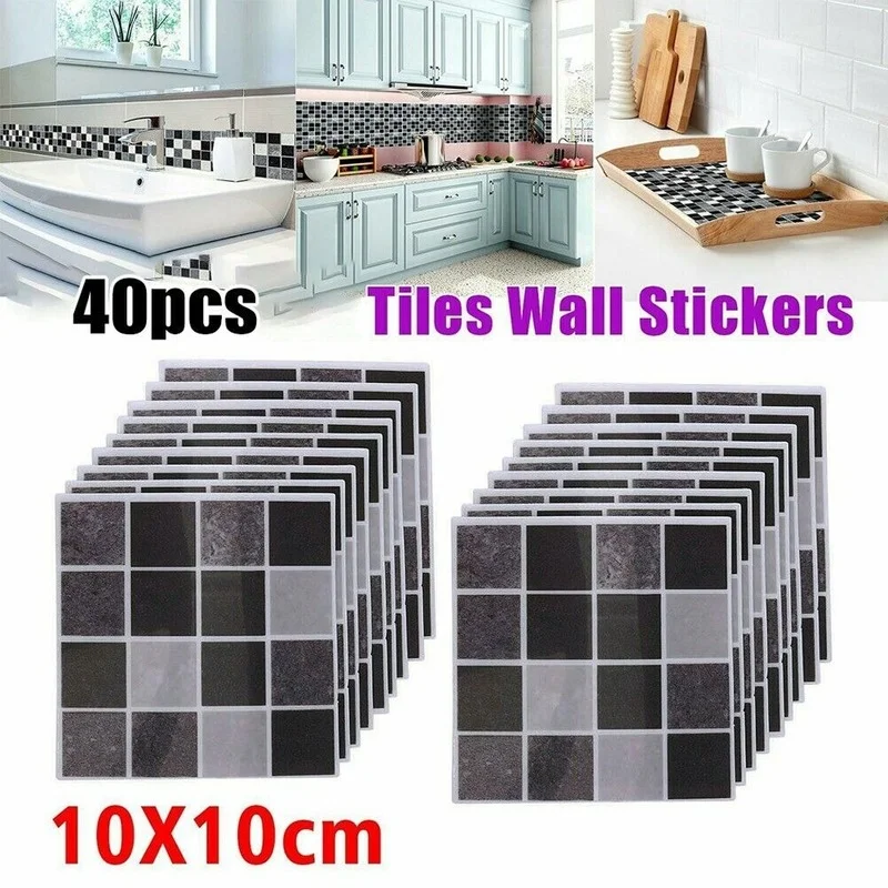 Stickers Self-adhesive Supplies Tile Stickers Wall Home Waterproof Bathroom