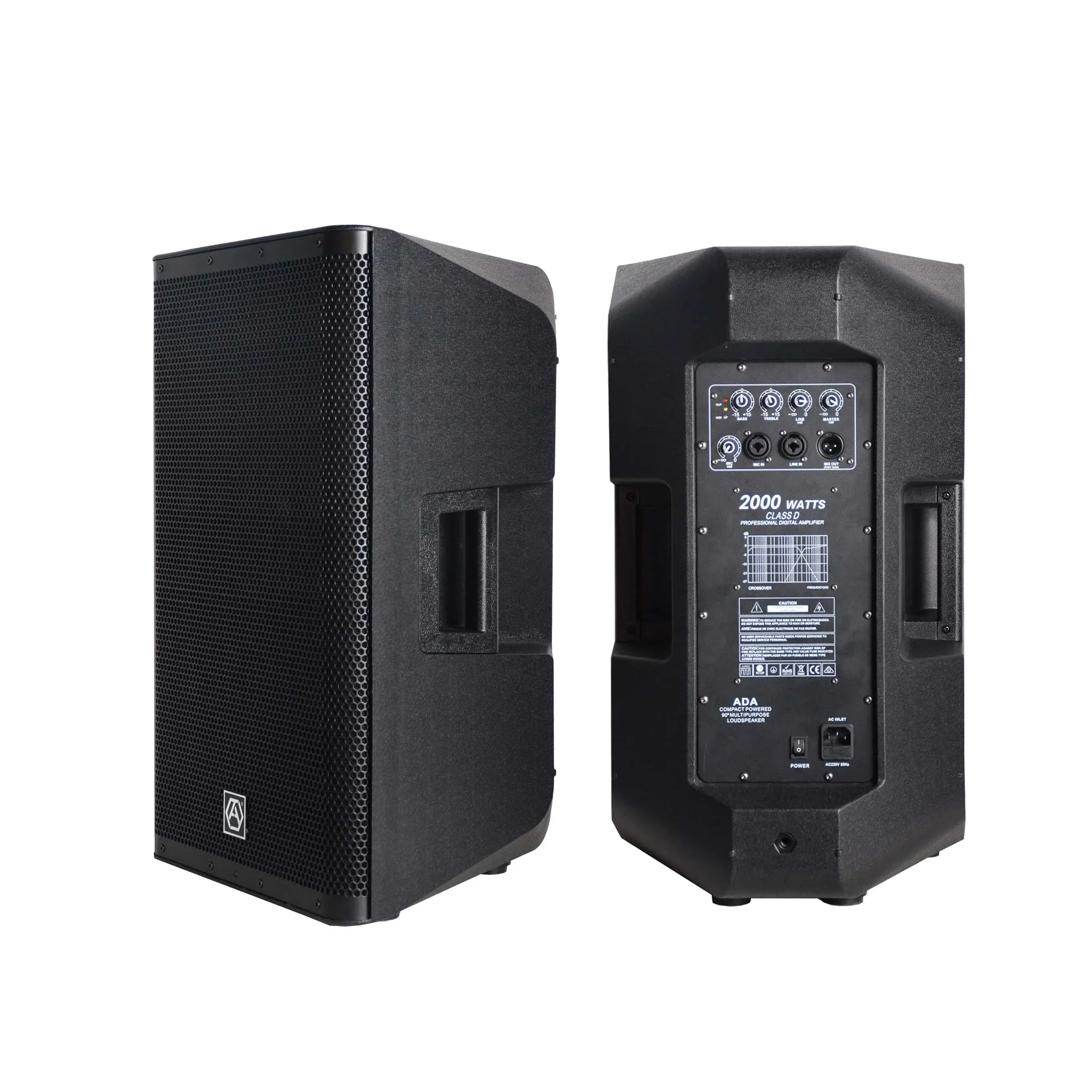 RQSONIC CAU15ADA Профессиональный P Audio 500 Вт 15 дюймов с питанием от Speak Активный цифровой