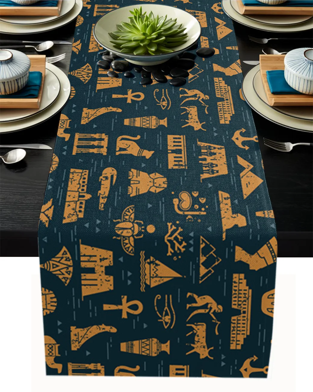 

Texture Egypt Pattern Tablecloth Table Runner Decoration Home Decor Dinner Table Decoration Table Decor