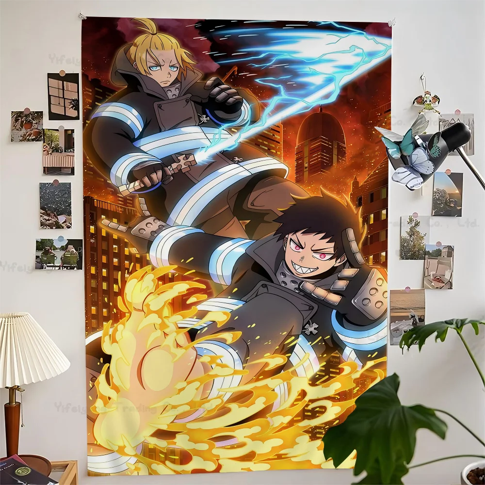 Аниме таблица пожарных сил гобелен украшение дома хиппи богемное гадание