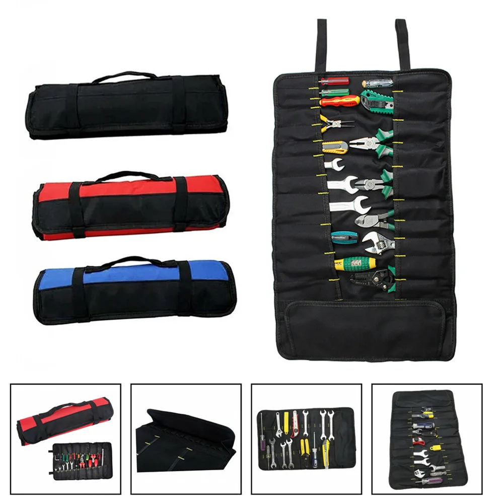 

Tool Roll Bag 38 Portable Tool Pouch, Screwdriver Spanner Roll Tools Storage Portable Case Organizer Holder Pocket Tools Pouch