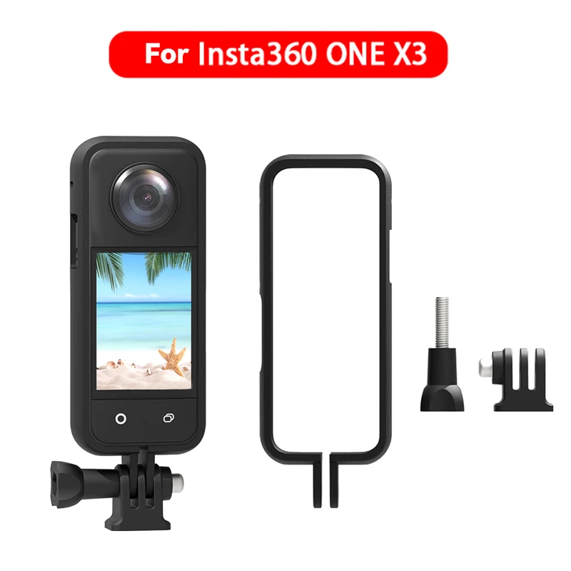

Protective Frame Case For Insta360 ONE X3 Action Camera Accessories Frame Case With 1/4 Screw Hole Camera Tripod Adapter Mount