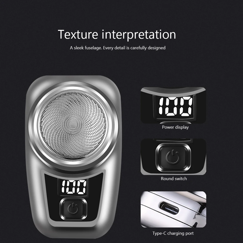 

Портативный бритвенный мини-триммер для бороды, бритвенные головки, перезаряжаемые ножи, Бритва для мужчин 500 мА